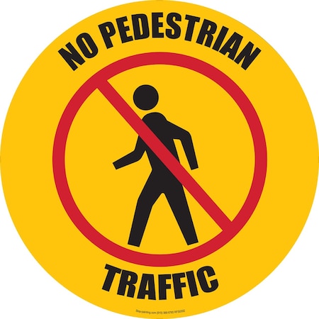 Superior Mark Floor Sign, Rubber, No Pedestrian Traffic, 17.5in RFS00592